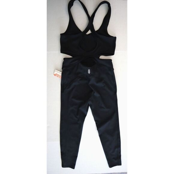 FP Movement OB1449134 Women's Sz S Black Back It Up One Piece Jumpsuit - Picture 2 of 11